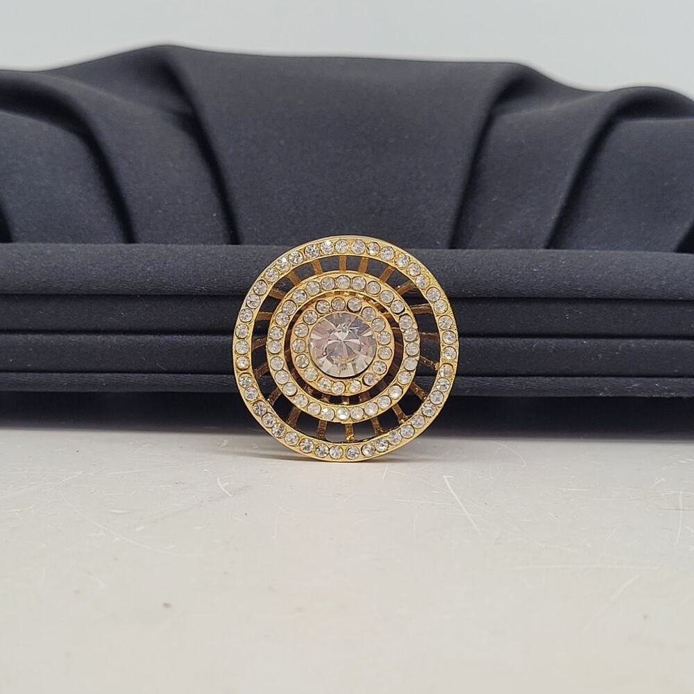 Kate Landry Satin Evening Clutch Rhinestone Glam Bridalcore Purse - Picture 4 of 13